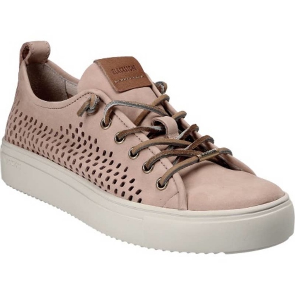 Blackstone PL87 Perforated Leather Low Top Sneakers